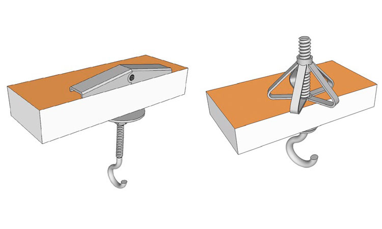 Tipos de cargas en tabiques y techos, y cómo fijarlos con la amplia gama de tacos disponibles en el mercado.