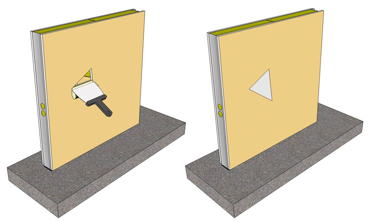 Reparar una rotura de placa de yeso laminado y cómo solucionar la humedad por capilaridad en las paredes.