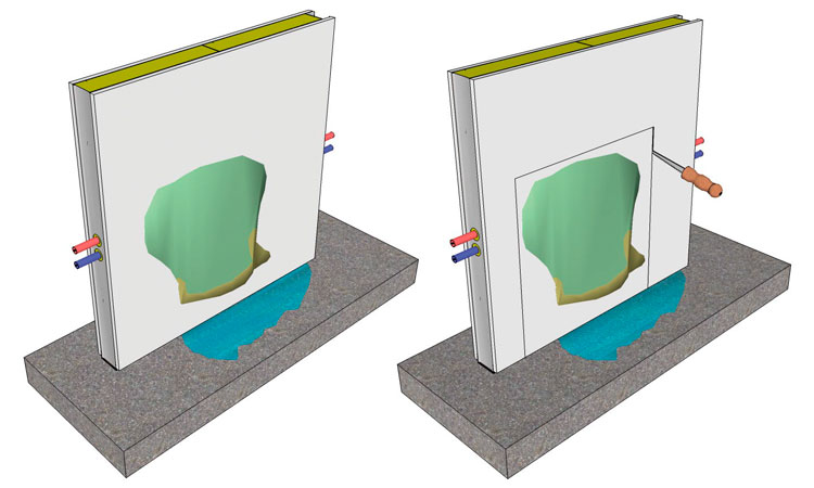 Reparar una rotura de placa de yeso laminado y cómo solucionar la humedad por capilaridad en las paredes.