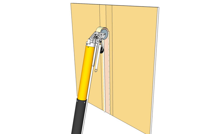 Tratamiento de juntas de pladur con máquina, tratamiento de juntas con bazuca, encintado de juntas de pladur con máquina