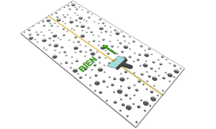 Manual para el tratamiento de juntas de pladur sin cinta, manual tratamiento de juntas en placas perforadas, manual aplicación de pasta en techos de pladur